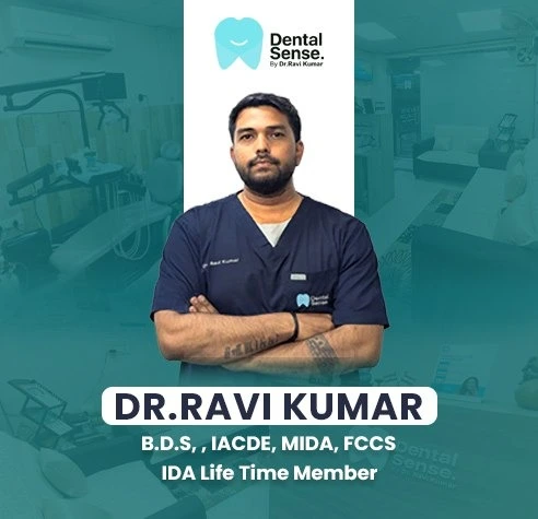 Portrait of Dr. Ravi Kumar, founder of Dental Sense – the best dental clinic in Patna, offering trusted dental care and services.