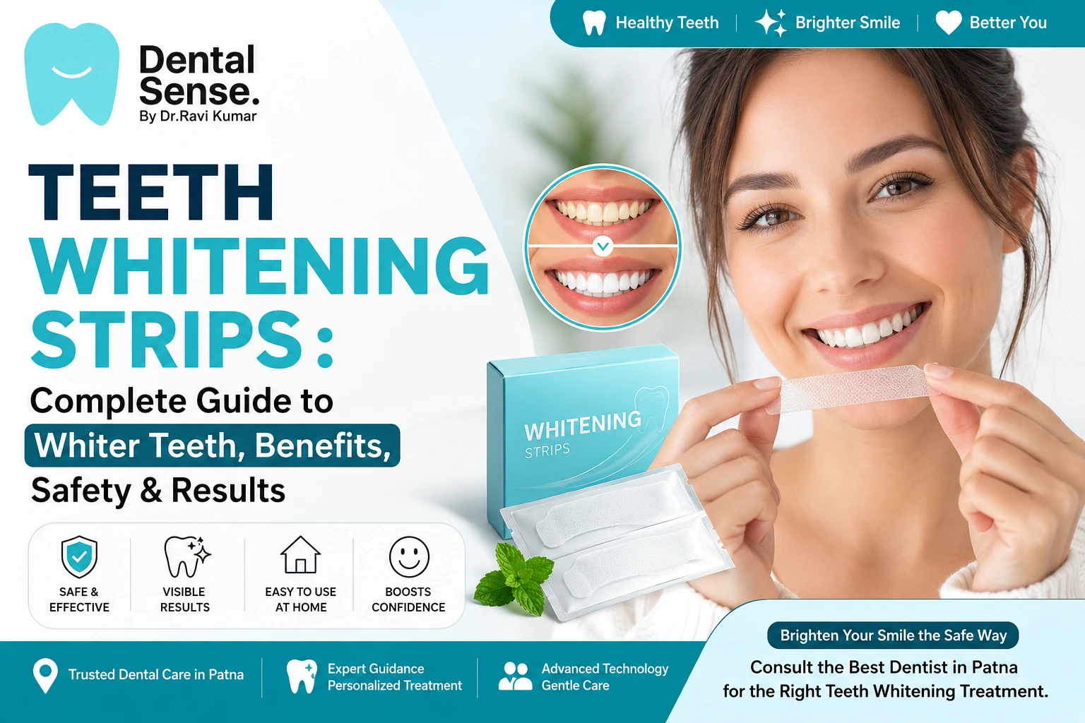 Teeth Whitening Strips: Complete Guide to Whiter Teeth, Benefits, Safety & Results